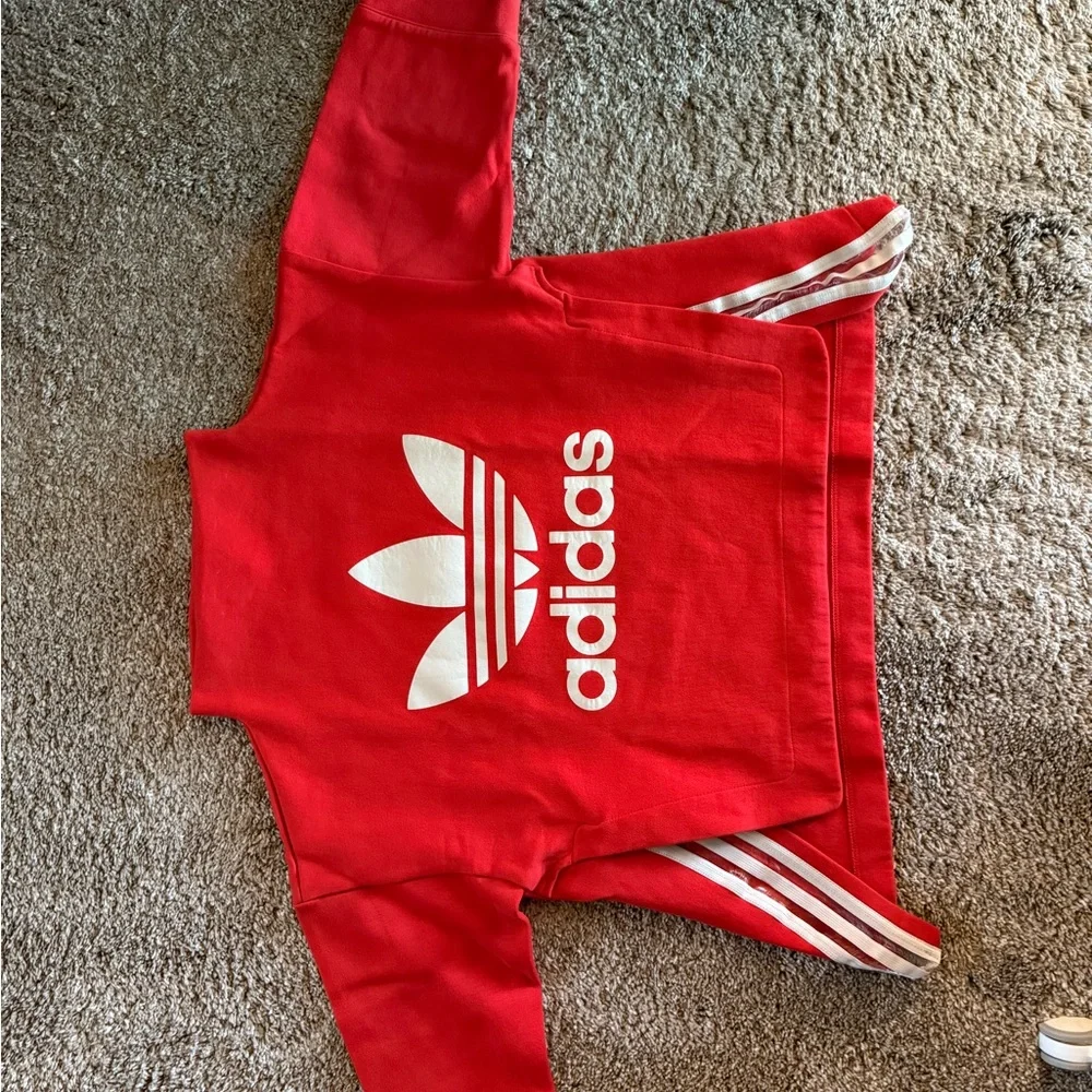 Adidas Women's Red Sweatshirt mock neck - Picture 7 of 9